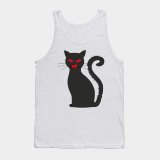 Disgusted Demon Cat Tank Top